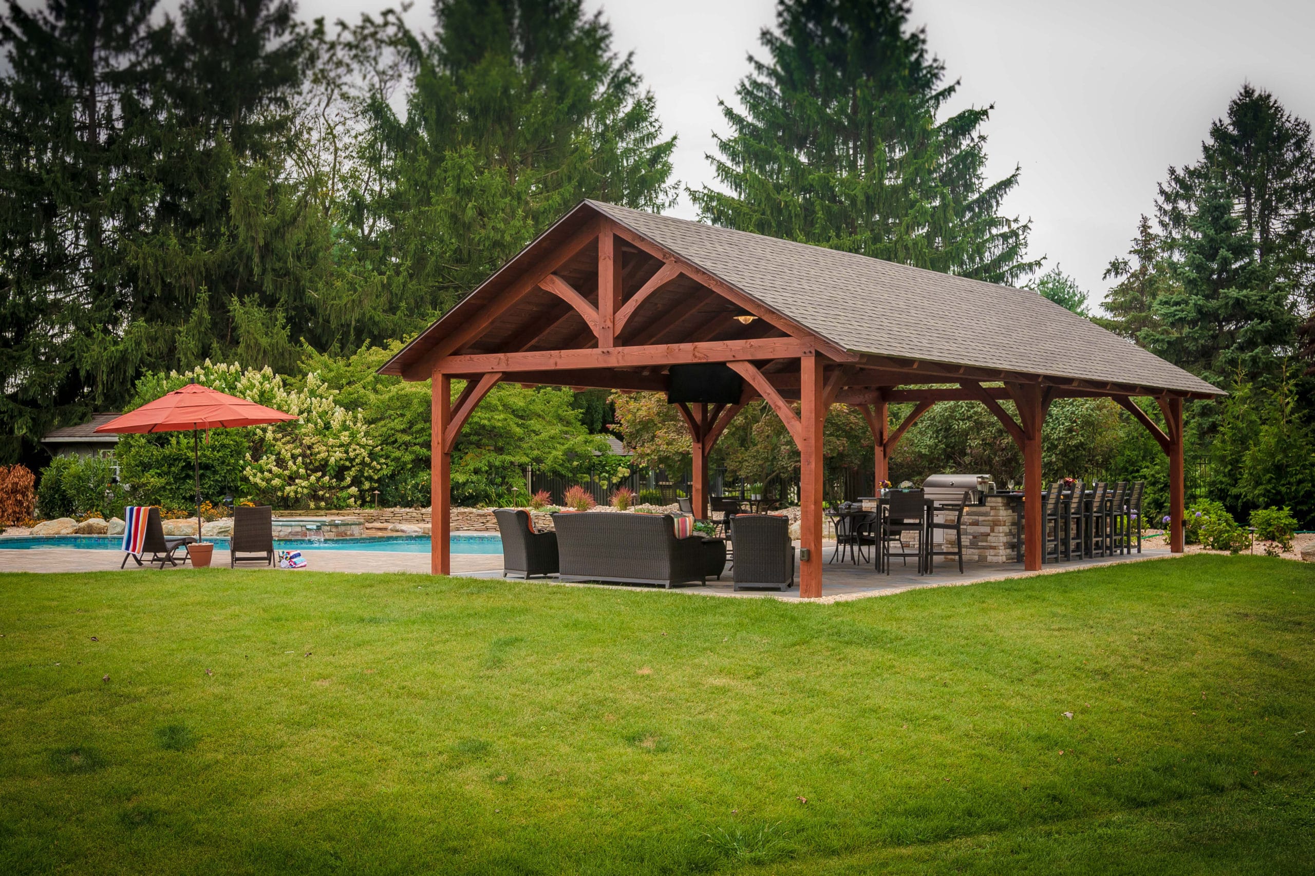 20x40 Douglas Fir Kingston Timber Frame Pavilion 1 20x40 Douglas Fir Kingston Timber Frame Pavilion 1