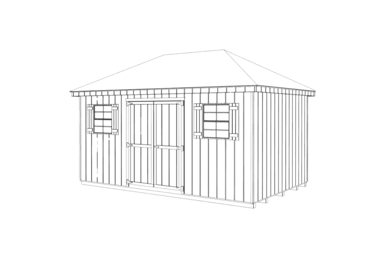 Cabana Shed wireframe with no background