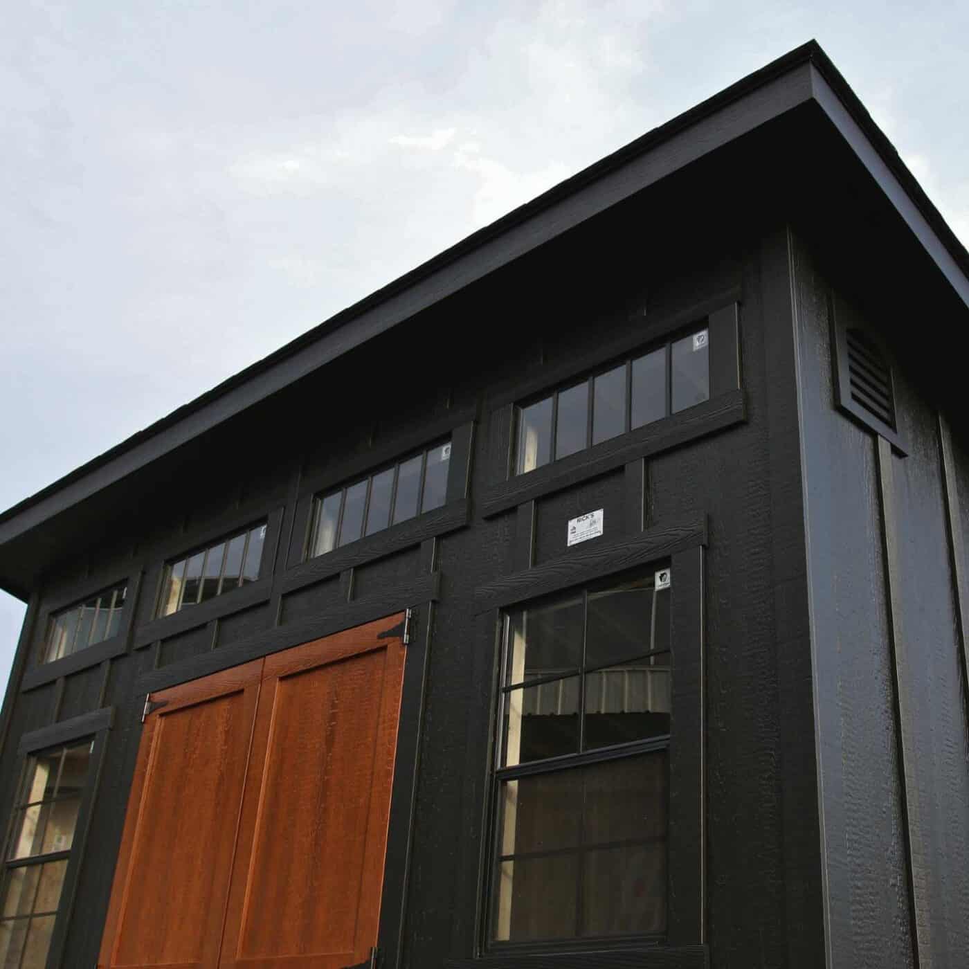 The Lean-To Shed 7 Lean-To Shed with view of framing and overhang