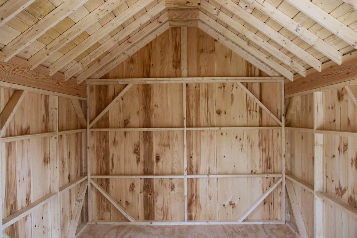 Timber Frame Interior 1 Standard Timber Frame Shed Interior