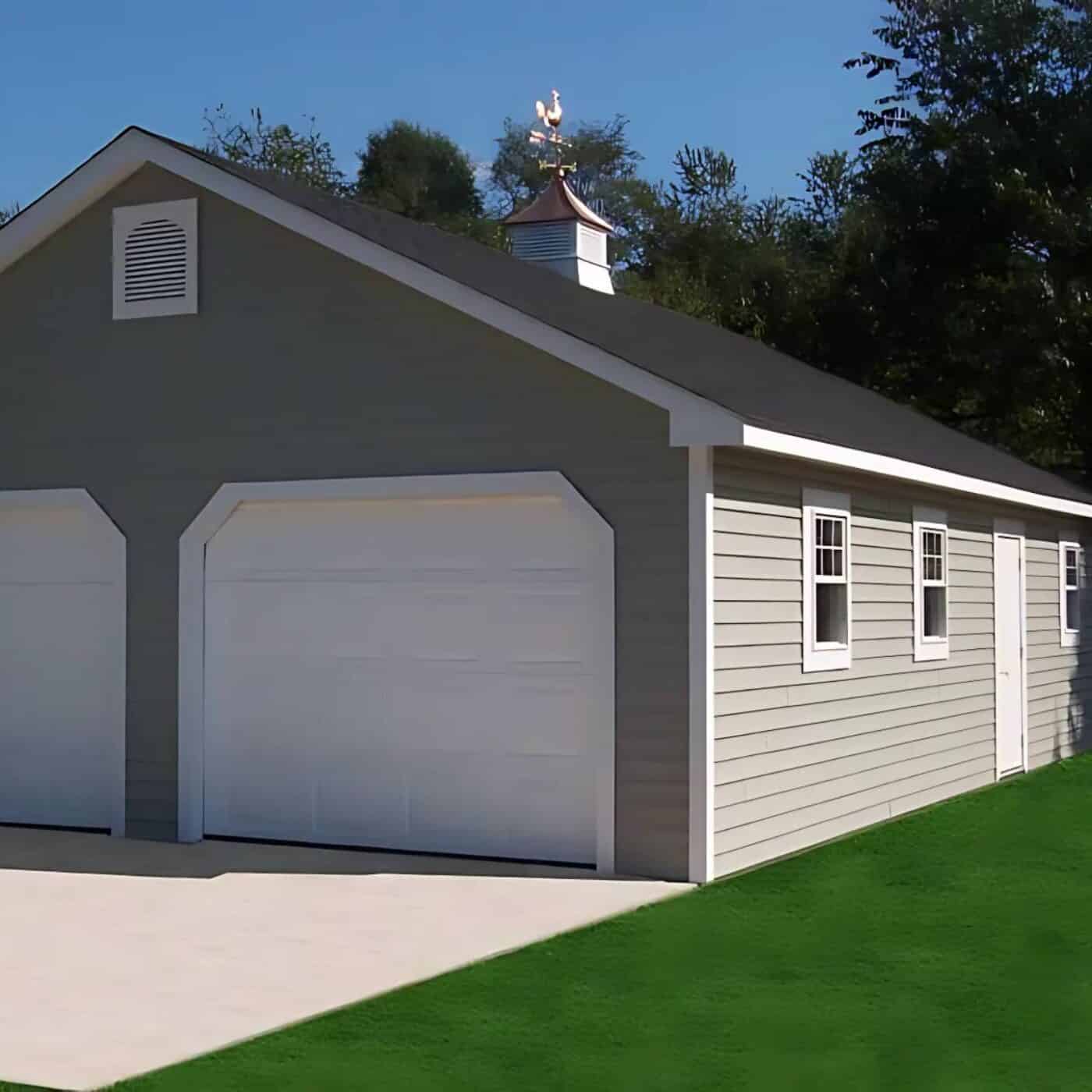 The A-Frame King Garage 3 A-Frame King garage with standard materials