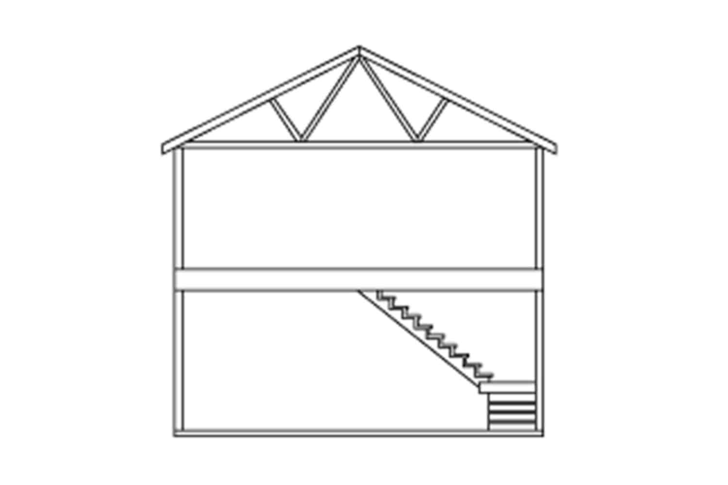 The A-Frame Garage 5 A-Frame Two-Story Garage Sketch