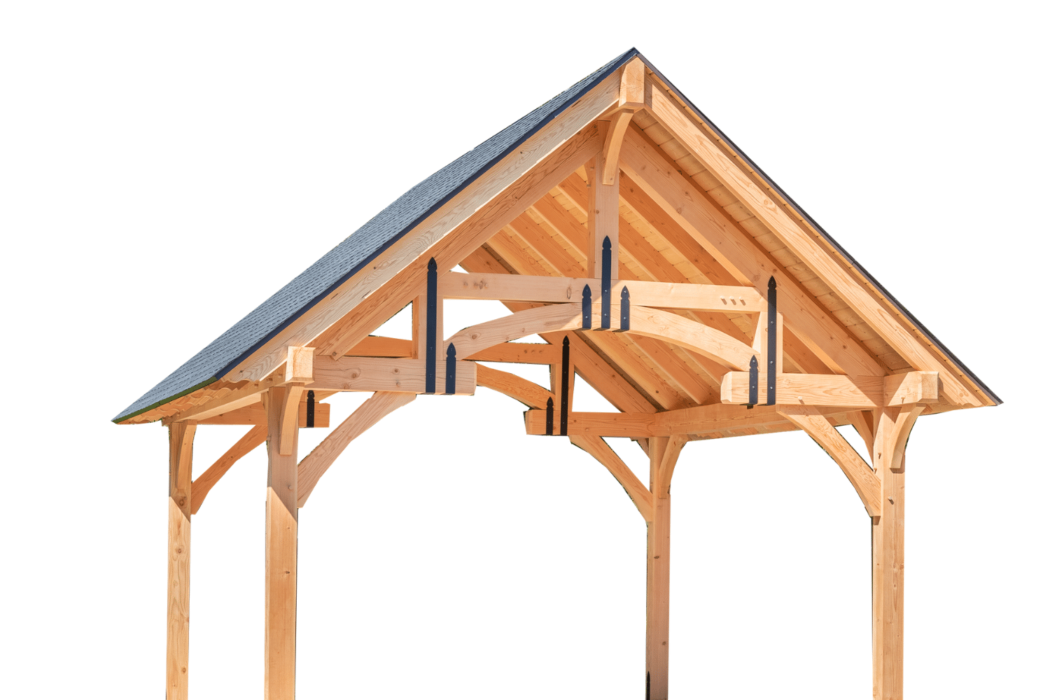 The Grand Teton Timber Frame Pavilion with no background