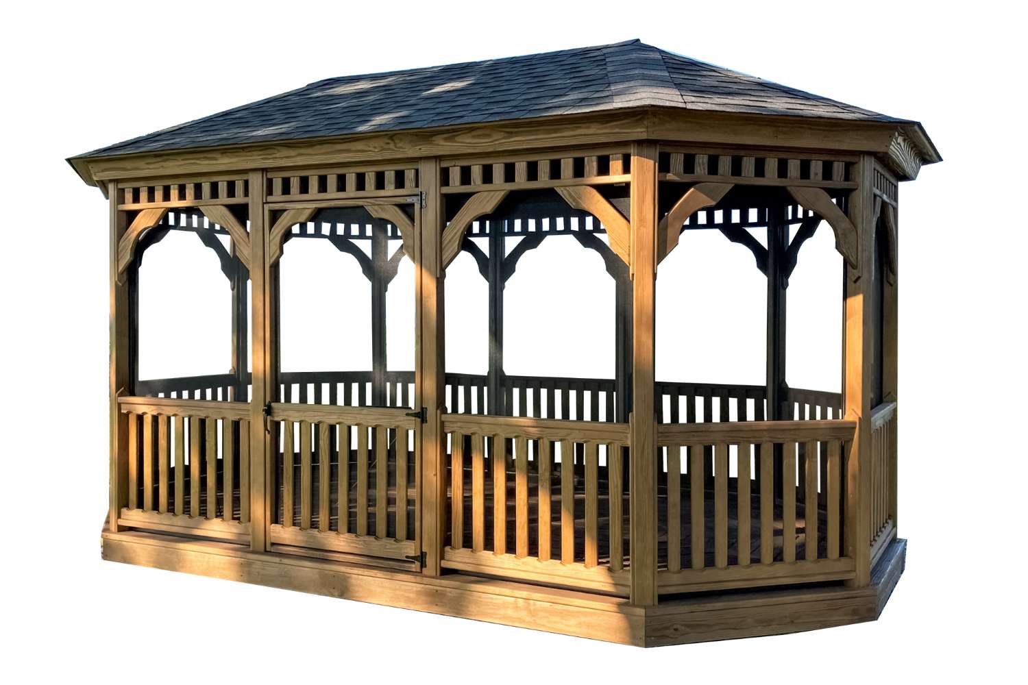 The Wood Oval Gazebo 42 Wood Gazebo with no background