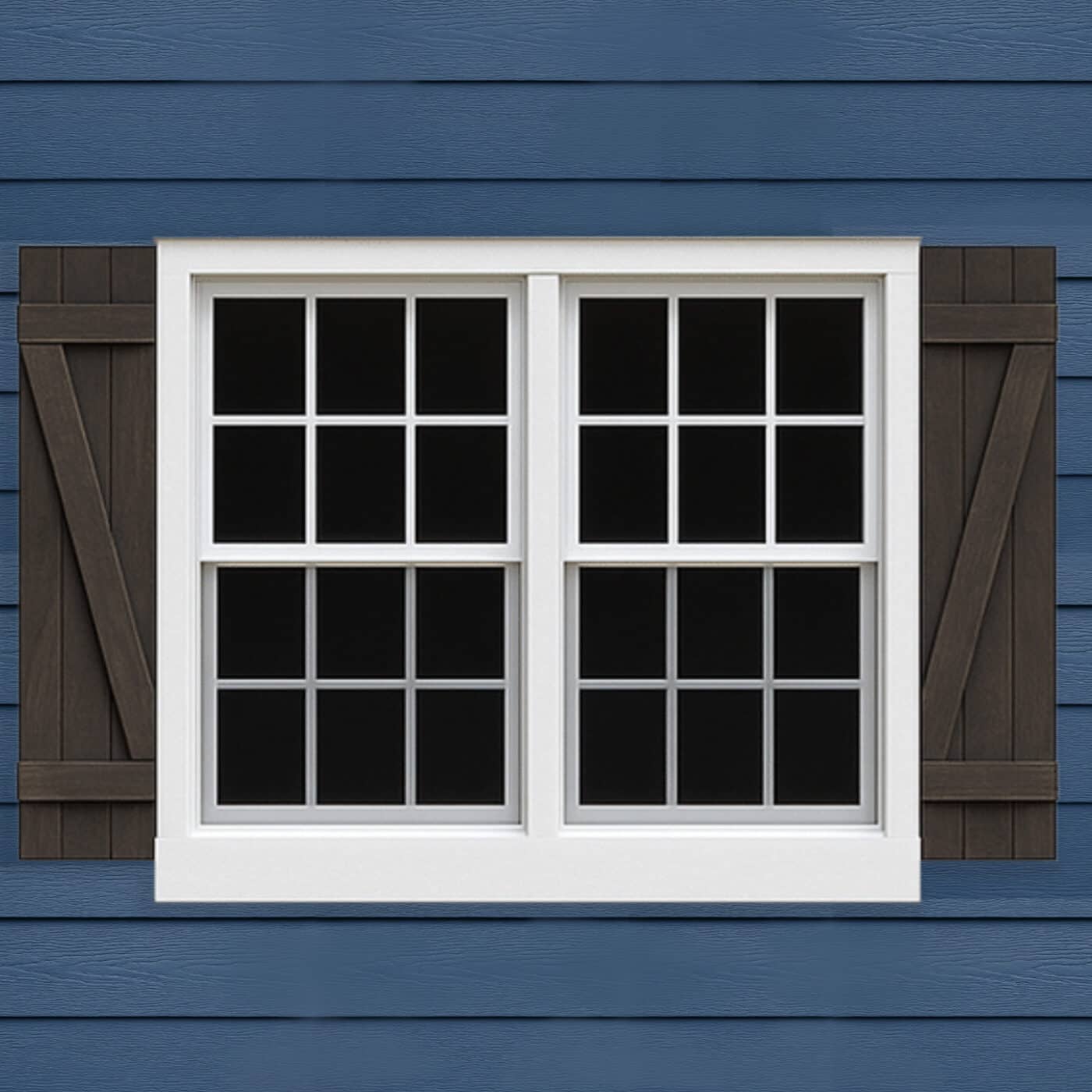 The Designer Workshop Shed 8 Z Shutters on Designer Shed